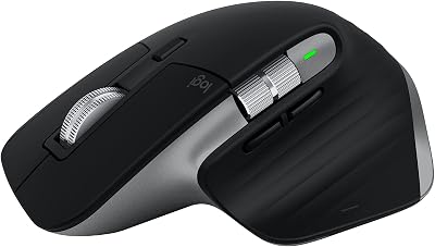 Logitech MX Master 3S - Draadloze Bluetooth muis met Ultrasnel Scrollen, Ergo, 8K DPI, Tracking op Glas, Stille Klikken, USB-C, Aanpasbaar, USB-C, Apple, iPad - Space Grey
