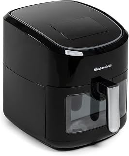 Melchioni Family Luchtfriteuse GAIA, capaciteit 8 l/2,5 kg, touchscreen-display, timer 1/60 minuten, 13 vooraf ingestelde programma's, 50-200 °C, antiaanbaklaag, 1800 W, zwart