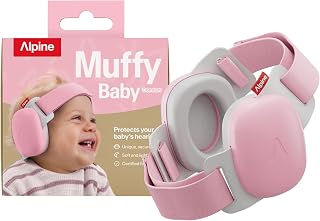 Alpine Muffy Baby Comfort - Gehoorbescherming voor Baby’s en Peuters, CE & ANSI Gecertificeerd, Unieke hoofdband voor Veilige & Comfortabele Pasvorm, Verstelbaar tot 48 maanden, 24 dB Demping, Roze