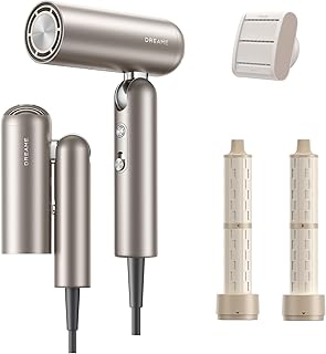DREAME Pocket Neo hogesnelheids-föhn, 3 opvouwbare vormen, 300 g, 110.000tpm-motor, 300 miljoen negatieve ionen/cm³, constante temperatuur van 57 °C, NTC drogen in 40 seconden, 2026 Nieuwe Versie,Goud