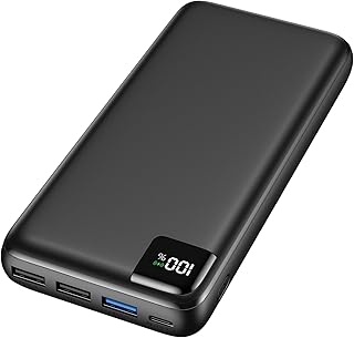 A ADDTOP Power Bank 20000mAh – 22,5W snellaadfunctie, kleine powerbank – accupack externe mobiele telefoonaccu's met USB C, PD 3.0 QC 4.0 draagbare oplader met 4 uitgangen voor