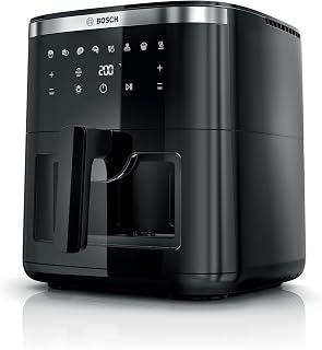Bosch Air Fryer Serie 6, MAF671B0, XXL-capaciteit van 7.2 L, 7 Voorgeprogrammeerde instellingen, Verlicht Kijkvenster, Tot 65% Sneller Koken, Zwart