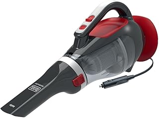 Black+Decker 12 V autozuiger met borstelopzetstuk, adapter voor aansluiting op de sigarettenaansteker, 5 m kabel, ADV1200