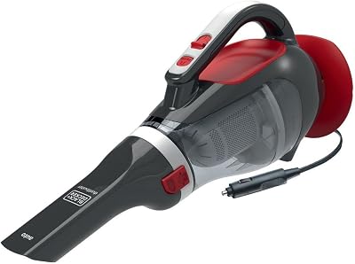 Black+Decker 12 V autozuiger met borstelopzetstuk, adapter voor aansluiting op de sigarettenaansteker, 5 m kabel, ADV1200