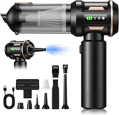 2026 NIEUW Handheld Stofzuiger Batterij, 28000 Pa Handheld Stofzuiger Draadloos, 1-Knop Zelfreiniging & 4-in-1 Autostofzuiger met Borstelloze Motor, Auto Stofzuiger Sterk voor Huis/Auto/Dierenhaar