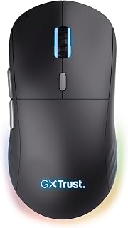 Trust Gaming GXT 926 Redex II Oplaadbare Draadloze Gaming Muis 2.4GHz, 65h Batterij, Kailh-Switches, 10000 DPI, 6 Programmeerbare Knoppen, Wireless Gaming Mouse RGB PC, Computer, Laptop, Windows | 65 uur batterijduur, 10.000 dpi, 6 programmeerbare toetsen, oplaadbaar, laptopcomputer