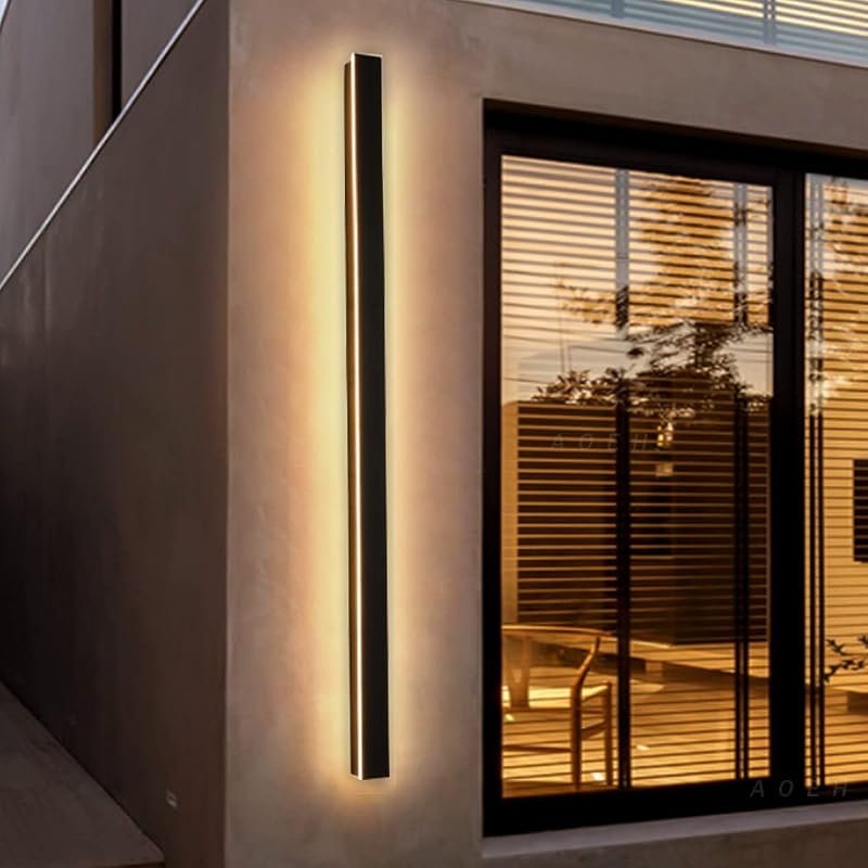 LED Wandlampen Lange Wandlamp Villa Wandlamp Zwarte Wandverlichting - outlet/retourdeal