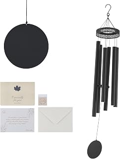 VEVOR Windgong voor buiten, 1473 mm, diepe tonen met 6 buizen, windklokken voor verjaardagen, decoratie voor terras, veranda, tuin en binnenplaats, zwart