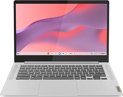 Lenovo IdeaPad Slim 3 Chromebook 14M868 Laptop 14 inch FHD (MediaTek Kompanio 520, 4 GB RAM, 64 GB eMMC, Arm Mali-G52 Graphics, Chrome OS) Frans AZERTY-toetsenbord - grijs