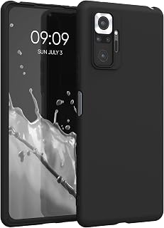 kwmobile telefoonhoesje compatibel met Xiaomi Redmi Note 10 Pro hoesje - Zachte case voor smartphone - Back cover in mat zwart