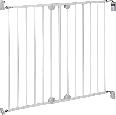 Safety 1st Wall Fix Extending Metal Gate, Verstelbaar Traphekje, 62 – 102cm, Veligheidshek Baby, Met één Hand te Openen, Eenvoudig te Bevestigen en Weer te Verwijderen, Geen Struikelgevaar, Wit