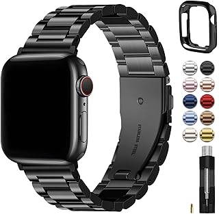 Fullmosa Compatibel met Apple Watch Bandjes 44mm 46mm 45mm 49mm 42mm 41mm 40mm 38mm, Metalen Apple Watch Band Roestvrij Staal horlogebanden voor iwatch SE 3 2 1 Ultra Series 11 10 9 8 7 6 5 4 3 2 1