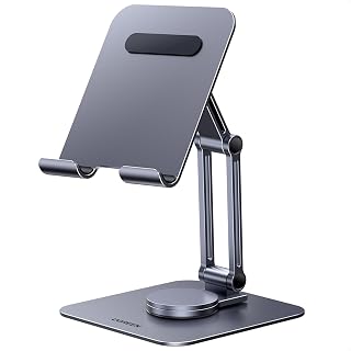 UGREEN iPad-standaard, tablethouder, bureau, draaibaar, verstelbaar, opvouwbaar, reisaccessoire, compatibel met iPad Pro 13 2024 12,9 11/Air/Mini, iPhone 16 15, Galaxy Tab A9+ S9, Surface Pro,