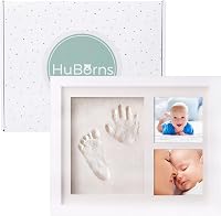 HuBorns Newborn Baby Voetafdruk Frame met Handafdruk Klei - outlet/retourdeal