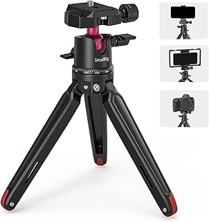 SMALLRIG Mini lichtgewicht aluminium reisstatief met 1/4 inch schroefbevestiging voor GoPro, smartphone, digitale spiegelreflexcamera - 2664