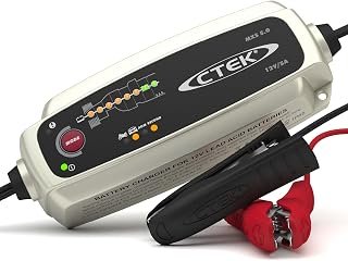CTEK MXS 5.0 Acculader 12V Met Ingebouwde Temperatuurcompensatie, Motorfiets- En Autolader, Intelligente Acculader, Accubeheerder Met Herconditioneringsmodus En Speciale AGM-Modus
