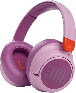 JBL JR460NC draadloze koptelefoon met Active Noise Cancelling, met JBL Safe Sound, ontworpen voor kinderen, in roze