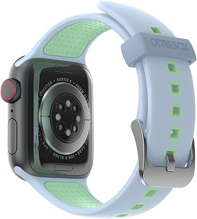 OtterBox horlogeband voor de hele dag voor Apple Watch 40/41/42mm, vervangende duurzame, zachte siliconen band voor Apple Watch, Blauw/Groen