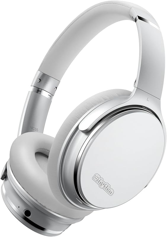 Srhythm NC35 Noise Cancelling Koptelefoon Bluetooth 5.0,Lichtgewicht, Opvouwbaar,Draadloze Hoofdtelefoon Over-ear met 50h+ batterij,Microfoon,USB-C Snellaadfunctie,Spraakoproep