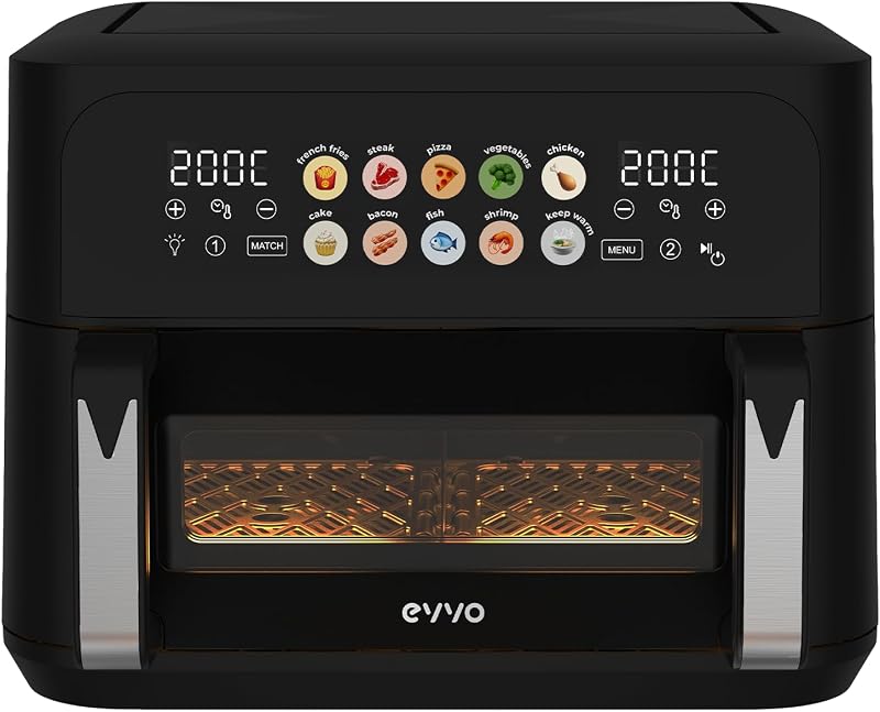 EVVO Tasty Fryer Advance Duo Luchtfriteuse zonder olie - outlet/retourdeal