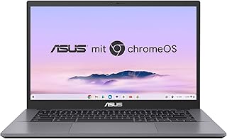 ASUS Chromebook Plus CX34 Laptop | 14 inch Full-HD 16:9 IPS Display | Intel Core i3-1215U | 8 GB RAM | 128GB UFS | Intel UHD Graphics | ChromeOS | QWERTZ toetsenbord | Rocky Grey