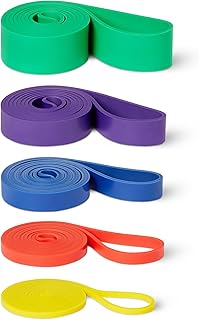 Amazon Basics Trainingsweerstandsbanden voor Tijdens het Sporten, Set van 5