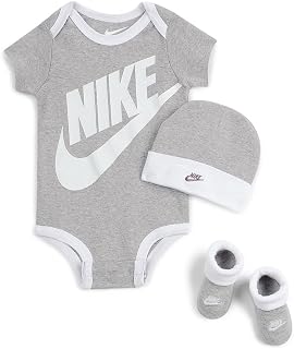 Nike Futura Logo Bodysuit voor baby's Dk Grey Heather 6/12 maanden