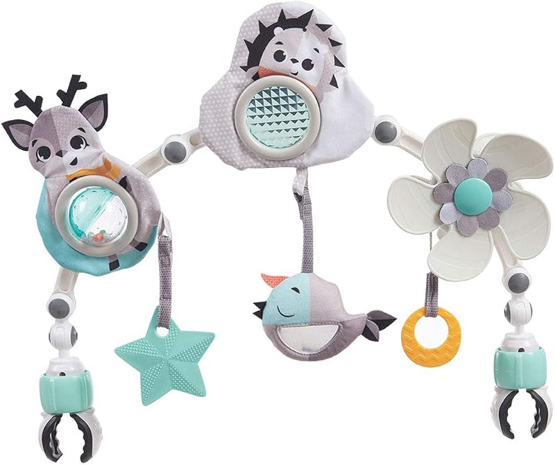 Tiny Love Sunny Stroll Activiteitenboog met Ratelende Speeltjes, 0m+, Verstelbare Clips die passen op de meeste Kinderwagens of Buggy's, Magical Tales