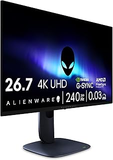 Alienware 27 Gaming Monitor - AW2725Q, 4K UHD (3840x2160), 240Hz, QD OLED, 0.03ms, NVIDIA G-SYNC Compatible, AMD FreeSync Premium Pro, HDR True Black 400, Dolby Vision, USB-C, 3 Jaar Garantie