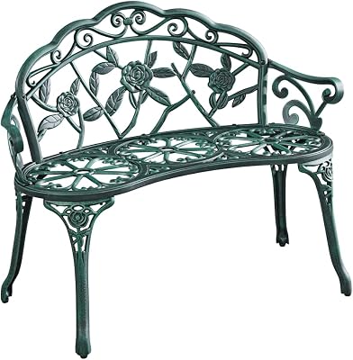 Yaheetech 2-zits vintage tuinbank metalen bank parkbank - outlet/retourdeal