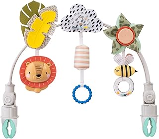 Taf Toys Savannah Adventures Arch. Activity Pram Arch with 3 Hanging Toys. Fits Strollers Cots & Car Seats. Suitable for Babies, Infants & Toddlers