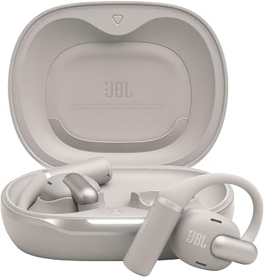 JBL Sense Pro True Wireless open-ear hoofdtelefoon, tot 38 uur totale afspeeltijd, 4 beamforming microfoons, IP54 water- en stofbestendig, JBL OpenSound technologie, Spatial Sound, Grijs