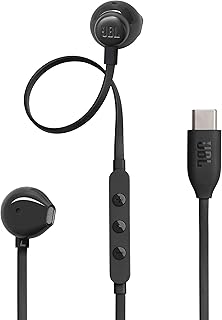 JBL Tune 305 C Bedraade in-ear oortjes met microfoon, met JBL Pure Bass Sound en een 3-knops afstandsbediening, in het zwart