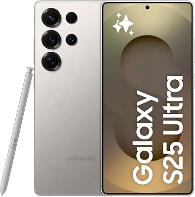 Samsung Galaxy S25 Ultra AI Smartphone met Galaxy AI, zonder abonnement, mobiele telefoon met Android, 12 GB RAM, 512 GB geheugen, 200 MP-camera, titanium grijs, 3 jaar fabrieksgarantie [exclusief op
