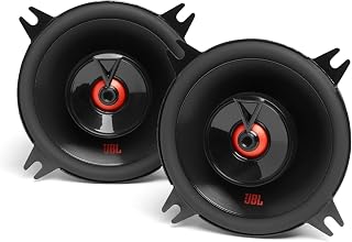 JBL Club 422F 4 Inch 2-Weg Auto Luidsprekers, 105W Maximaal en 35W RMS, 75Hz-20000Hz Frequentiebereik, 3 Ohm Impedantie, Compact Ontwerp voor een Directe Fabrieks Audio Upgrade in uw Voertuig
