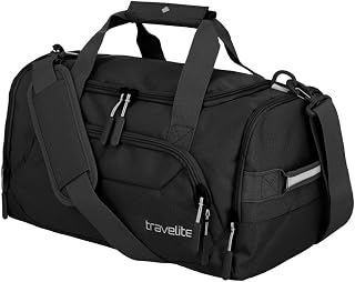 travelite Reistas weekends, kick off, lichte handbagage, reistas voor vakantie en sport, zwembad, ziekenverblijf, 50 cm, 45 liter, zwart, Reisetasche 50 cm, reistas 50cm