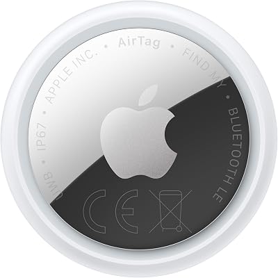 Apple AirTag (2e generatie): Tracker voor sleutelhanger, portemonnee en meer; Locatiebepaling met geluid; Met één tikje instellen op iPhone of iPad; Sleutelzoeker voor Nauwkeurig Zoeken