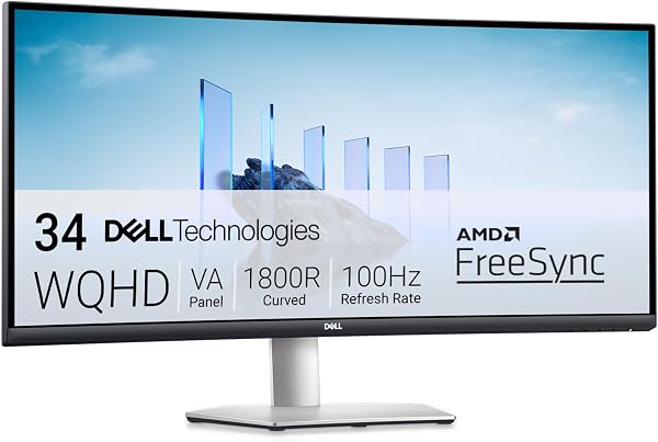 Dell S3423DWC USB-C 34" WQHD (3440x1440) 21:9 1800R Gebogen Monitor - outlet/retourdeal