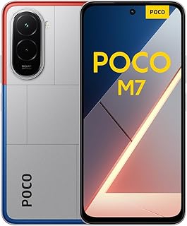 Xiaomi POCO M7, Smartphone 8+256GB, 6.9" FHD+ 144Hz Display, Snapdragon 685, 50MP AI dual camera, 7000mAh, Silver, Charger Not Included