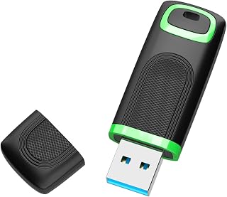 KEXIN USB-stick 128 GB USB 3.0 geheugenstick met cap USB-flashdrive USB Flash Drive Memory Stick Pen Drive Thumb Drive voor PC Laptop Tablet TV Auto Zwart Groen