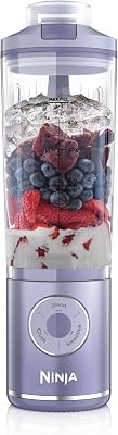Ninja Blast Max draagbare blender, 570 ml, oplaadbare accu, blendbeker en lekbestendige deksel, 3 blendfuncties, maakt smoothies en proteïneshakes, blendt ijs en bevroren fruit, lavendel BC251EULD