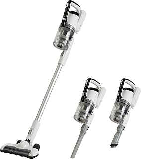 Amazon Basics Snoerloze 2-in-1-stofzuiger met elektromotor, 150 W, 0,7 l, wit en zwart
