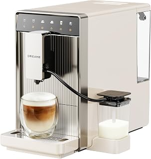 DREAME Ecceluxe Slim Volledig automatische koffiemachine Compact formaat, barista-kwaliteit smaak. Slank ontwerp van 18 cm, past op een A4-blad. Volledige zelfreiniging van het leidingsysteem