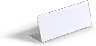 Durable 805419 Tafelnaambord, acryl, 61 x 150 mm, transparant, verpakking ࠱0 10 stuks.