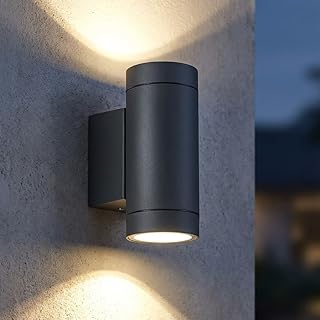Buitenverlichting Muur Wand Buitenlamp, GU10 Antraciet Aluminium Up Down Wandlamp Buitenlicht Wandverlichting, IP65 Spatbestendig Muurlamp Buiten Lamp Verlichting Licht voor Tuin Terras Patio