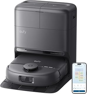 eufy Nieuw 2026 Robotstofzuiger met Dweil C28 Omni, HydroJet-zelfreinigende Dweilrol, Upgrade van X10 Pro, 15.000 Pa Zuigkracht, Alles-in-één Station, Automatisch Dweilen en Drogen,AI-obstakeldetectie