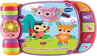 VTech 80-166782 Baby Dierenvriendjes Liedjesboek - Interactief Speelgoed - 6 Bekende Kinderliedjes - 3 tot 36 Maanden - Roze