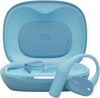 JBL Sense Lite draadloze open-ear hoofdtelefoon met ear hook design & luchtgeleiding, JBL OpenSound technologie, 32 uur afspeeltijd, IP54 water-/stofbestendig, compatibel met JBL Headphones app, blauw