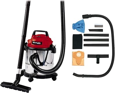Einhell TC-VC 1812 S vaste / vloeibare stofzuiger, 1250 W, 80 decibel, rood, zwart, wit, 12 l, Meerkleurig
