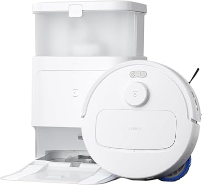 ECOVACS N30 PRO OMNI Robotstofzuiger met All-in-One OMNI Station, 10000Pa, Robotstofzuiger met ZeroTangle 2.0 Borstel, 60℃ Warm Water Reiniging, TruEdge Adaptive Nat Reiniging, Wit